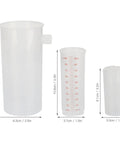 Plastic Beaker Overflow Cup For Physics Experiments And Classroom Demonstrations with measuring tubes and dimensions