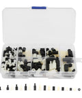 300 Pieces Nylon M3 Hex Standoff Kit With Nuts And Cross Screws White And Black Spacers For Electronics Enclosures DIY Projects Built To Last Pro Grade, open organizer