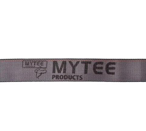 Close-up of grey 2 Inch By 16 Foot Ratchet E Track Straps With Spring E Fittings 10 Pack Built Tough Heavy Duty 4000 Pound Breaking Strength