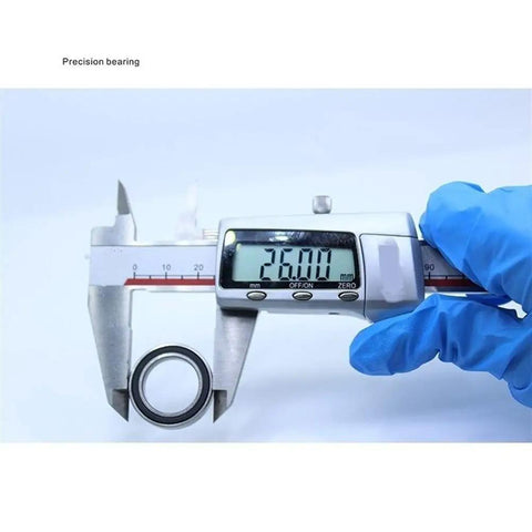 Precision measuring tool showing 26mm diameter of 10 Pack Premium 6803 RS Deep Groove Ball Bearings.