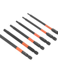 Heavy Duty Cross Drill Bit Set For Furniture And Car Repair Featuring Strong Magnetic Hex Shank, High Torsion Steel Bits With Wear Resistant Finish For Tough Jobs Without The Hassle, 6-piece set