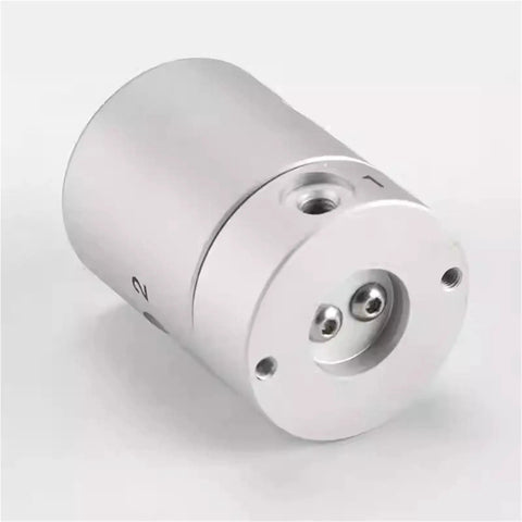 High Speed Pneumatic Rotary Joint MQR2 4 M5 360 Degree Slip Ring Multi Passage Rotary Union No Tangle Air Transmission For Continuous Operation In Dynamic Pneumatic Systems, silver metal housing