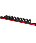 Nine Slot Screwdriver Organizer Wall Mount Rail Heavy Duty Tool Holder for wrenches pliers and scissors, aluminum and PP build