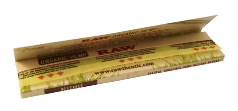 Open pack of King Size Slim Organic Hemp Rolling Papers Box Set Including 50 Packs Of 32 Leaves Each, Ultra Thin, Pure Hemp Paper