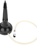 Portable Glass Rinser For Bar And Restaurant Use with hose attachment, black durable material, designed for wine glasses and cups.
