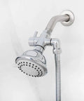 Easy Install Brass Shower Arm Diverter Valve For Handheld And Fixed Shower Heads G1/2 3 Way Universal Bathroom System Component Replacement Polished Chrome attached