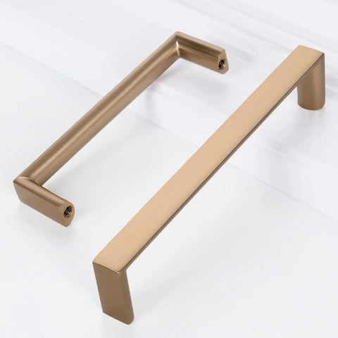 Five Inch Center-To-Center Champagne Bronze Cabinet Pulls Set Of 10 Dope Kitchen Cabinet Hardware Handles For Cabinets And Drawers