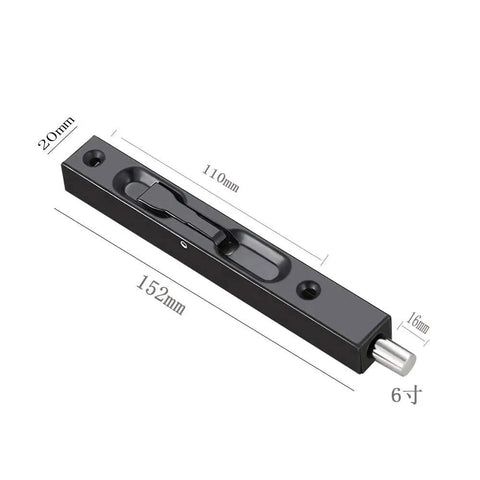 Concealed Sliding Bolt Lock For French, Composite, Wooden And Double Doors; 6 Inch Hidden Door Protector Bolt; Heavy Duty Security Latch