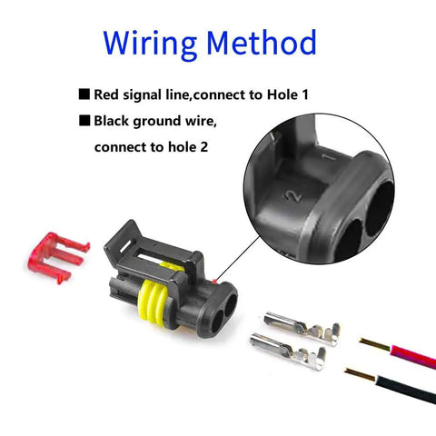 Wiring method for One Eighth Inch NPT Universal Oil Water Coolant Temperature Electrical Sender Transmitter Sending Unit