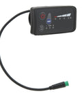 5 Pin Electric Bike Power Display Meter With LED Readout, Universal Handlebar Panel for 24V E Bike and Mountain Bike
