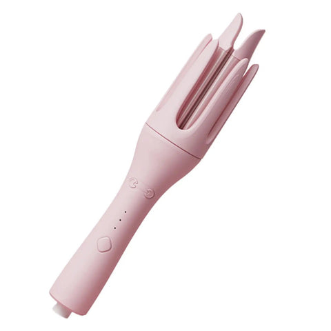 Go To Auto Curling Iron For Quick Pretty Curls Space Saving 32mm Ceramic Barrel Negative Ion Technology Pink