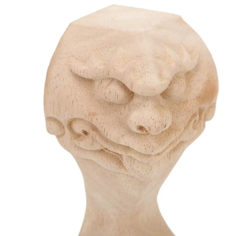 Close-up of carved detail on solid wood furniture foot leg, part of Solid Wood Carved Furniture Foot Legs With Exquisite Grain