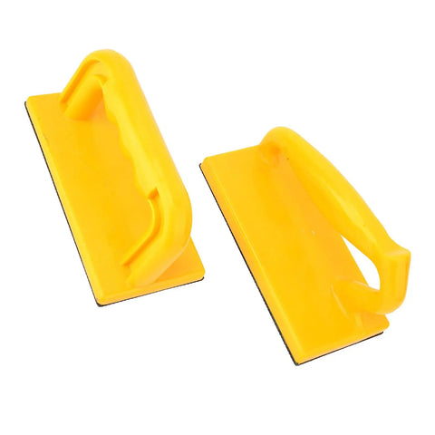 Two Pack Table Push Block Set With Ergonomic Handle, Sturdy Plastic Push Sticks For Woodworking Safety, Bright Yellow