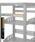 Heavy Duty Six Outlet Power Conditioner With Slick Ip Controls And Precision Metered Strips mounted in a rack.
