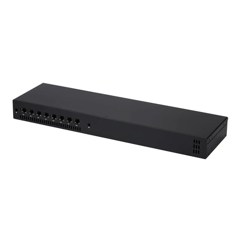 Smooth Operator Firewall Router With Intel Core I7 10710U Cranking Up To 4 7 Ghz On Eight Zippy Lan Ports and Quick Wifi, black metal chassis.