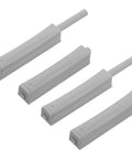 Gray 4 Pack Invisible Push Latch Kit For Wardrobe And Cabinet Doors, Handle-Free Push To Open Mechanism, Easy Install