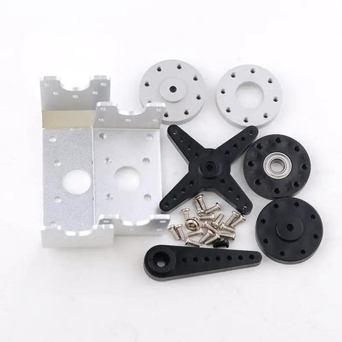 Beefy High Torque 80kg Digital Metal Robotic Servo components including CNC aluminum shell, waterproof IP66 parts, and stainless gears