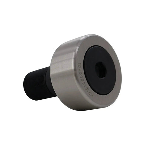 Rugged Mast Bearing Cam Roller Shop Grade Replacement Compatible With Forklift And Excavator Direct Fit hardened steel part close-up.