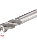 End mill side view, 17mm diameter, 4-flute, straight shank milling cutter, 92mm overall length
