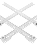 Heavy Duty Steel Drawer Slides 2 Pairs With Smooth Glide For Kitchen Cabinets And Furniture White Metal Track Sliders