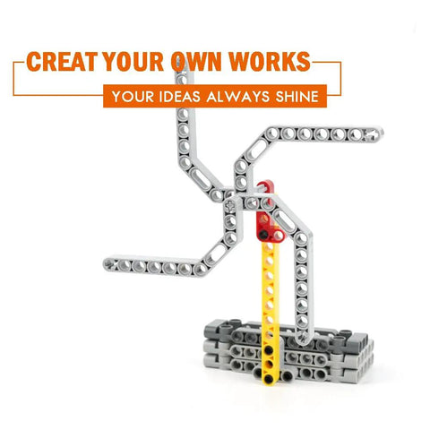 582 Piece Dope Tech Parts Set With Beams Axles Connectors Pins Panels For Building Blocks And Robot Kits structure example