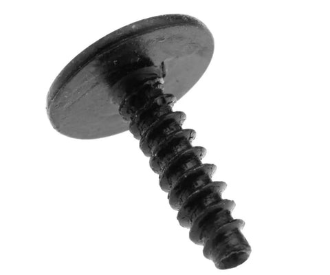 Close-up of black steel screw from 10Pcs Wheel Arch Inner Liner Splash Guard Torx Screws Kit for Audi VW Seat Skoda Cars