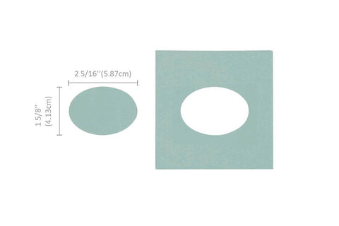 Oval Magnetic Punch For Paper Crafting And Scrapbooking, Creates A One And Five Eighths Inch By Two And Five Sixteenths Inch Oval Window