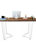 Heavy Duty Metal Leg Assemblies Industrial Steel Tube Supports For Custom Coffee And Dining Desk Projects Mounting Bolts Included Paintable Rust Proof Base Rock Solid Upgrade For Any Room with wood desk setup