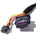 Badass Smoked Rear Bumper DRL And Brake Lamp For 2020 To 2023 Tesla Model Y wiring harness with multi-colored wires.