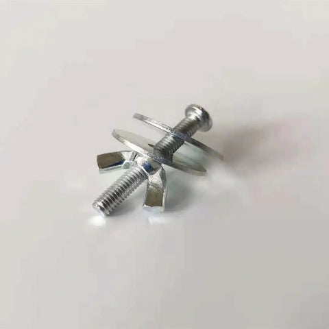 Heavy Duty M6 Carbon Steel Bird Cage Screws Bulkhead Fitting Kit shows a carbon steel screw with washer and nut assembly.