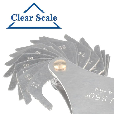 51 Piece Thread Pitch Gauge Set For SAE Threads Stainless Steel Screw Pitch Gauge With 60 Degree Center 4 To 84 TPI detail