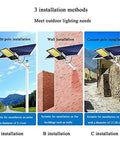 Hella Bright Solar Led Flood Light With Remote And Dusk To Dawn Sensor Top Shelf Outdoor Security Spotlight installation methods guide on light poles, walls, cement poles.