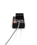 Flysky FS-R4B 2.4GHz 4CH Receiver with ANT Protocol and Single Antenna PWM Output, front view with label and antenna visible.