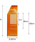 Transparent Orange Drill Mounting Template Pack of 3 for Cabinet Doors and Drawers With Accurate Scale Ideal for Three Inch, Three and Three Quarters Inch, and Five and One Thirty Second Inch Knob Handles Clear Visibility for Quick Alignment and