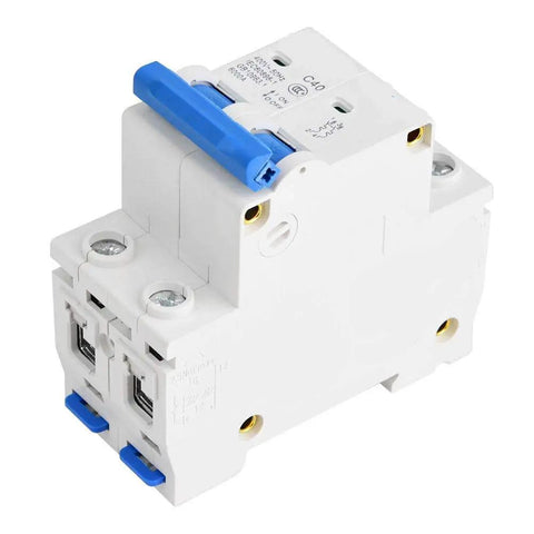 Two Pole 63A 400V Low Voltage Miniature Circuit Breaker For DIN Rail Mount NXB63A C63 C63A Panel Protector