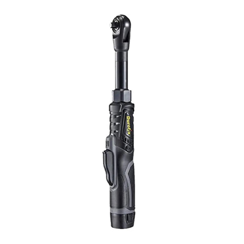 12V Li-Ion Cordless 3/8 Inch Extended Drive Ratchet Wrench Kit With Built-In LED Light 65 Ft-Lbs Torque Long Reach 6 Inch Head