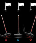 Magnetic Alignment Rods For Golf Swing Training Aid, Visualize Club Face Alignment At Impact, attached to putter heads.