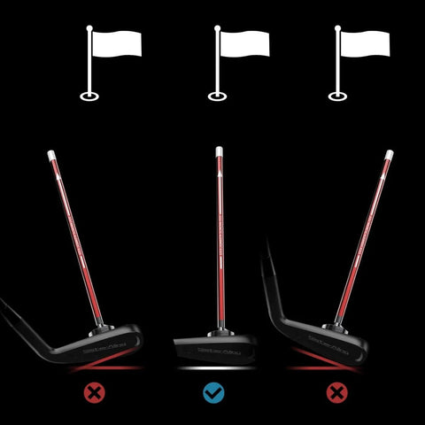 Magnetic Alignment Rods For Golf Swing Training Aid, Visualize Club Face Alignment At Impact, attached to putter heads.