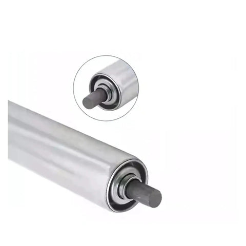 Cool 1Pcs Non Powered Roller For Assembly Line Conveyor Gear showing smooth barrel shaft for manual material moving.