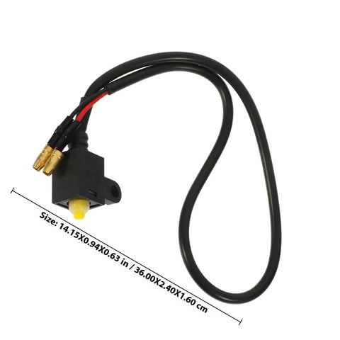 2 Pack Dual Motorcycle Brake Pressure Switch Wire Left And Right With Brake Light Power Cutoff Easy Install For Electric Bike Mod Includes Screws Heavy Duty Safety Upgrade For Riders, size 14.15x0.94x0.63 inches