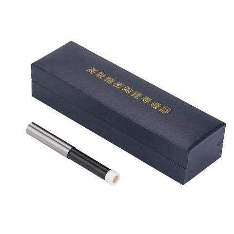 Ceramic Edge Finder For CNC Milling Lathe High Precision Non Magnetic Tool With Ceramic Tip next to packaging box.