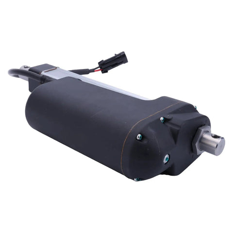 Heavy Duty Quick Tach Actuator Replacement For Skid Steer And Compact Loaders Straight Up Plug And Play Hydraulic Coupler side view with connectors.