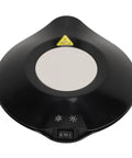 USB Powered Electric Coffee Warmer And Cooler Cup Coaster Legit Dual Temperature Control Base top view with buttons and flat surface.