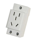 No Sweat Setup Din Rail Power Socket Featuring Copper Terminals And Flame Resistant Abs Casing, 10A, used in electrical setups.