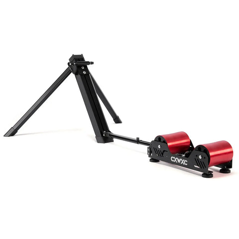 Portable Magnetic Bike Trainer Stand with Adjustable Resistance for Indoor Cycling, Foldable Aluminum Alloy Frame, Side View