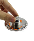 Hand holding Heavy Duty Beefy 316 Stainless Steel Garboard Drain Plug Kit With Screws For 1 Inch Hole Marine Boat Transom Plug Set