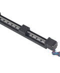 Heavy Duty Linear Slide Guide Rail Two Hundred Millimeter Electric Actuator Stage Plug And Play Bearing Block for smooth XYZ axis motion, black design.