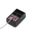 FS-R7D 2.4GHz ANT Protocol Receiver with 7 PWM Channels, single antenna, showing connector pins, for RC car and boat compatibility.
