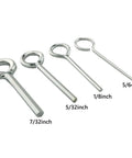 5 in 1 Ring Allen Wrench Set With 5/64 1/8 5/32 And 7/32 Inch Sizes, Solid Nickel Plated Steel, Includes Keychain For Push Bar Panic Exit Devices