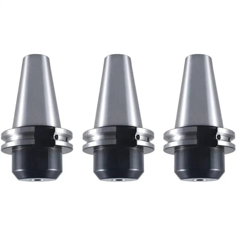 Three Pack CAT40 End Mill Tool Holder One Half Inch Shank And One Point Seven Five Inch Length Heavy Duty Balanced To G2.5 For Twenty Thousand RPM CNC Milling Machines, front view.
